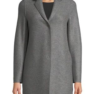 Harry Wharf London Cocoon Wool Coat XS Gray